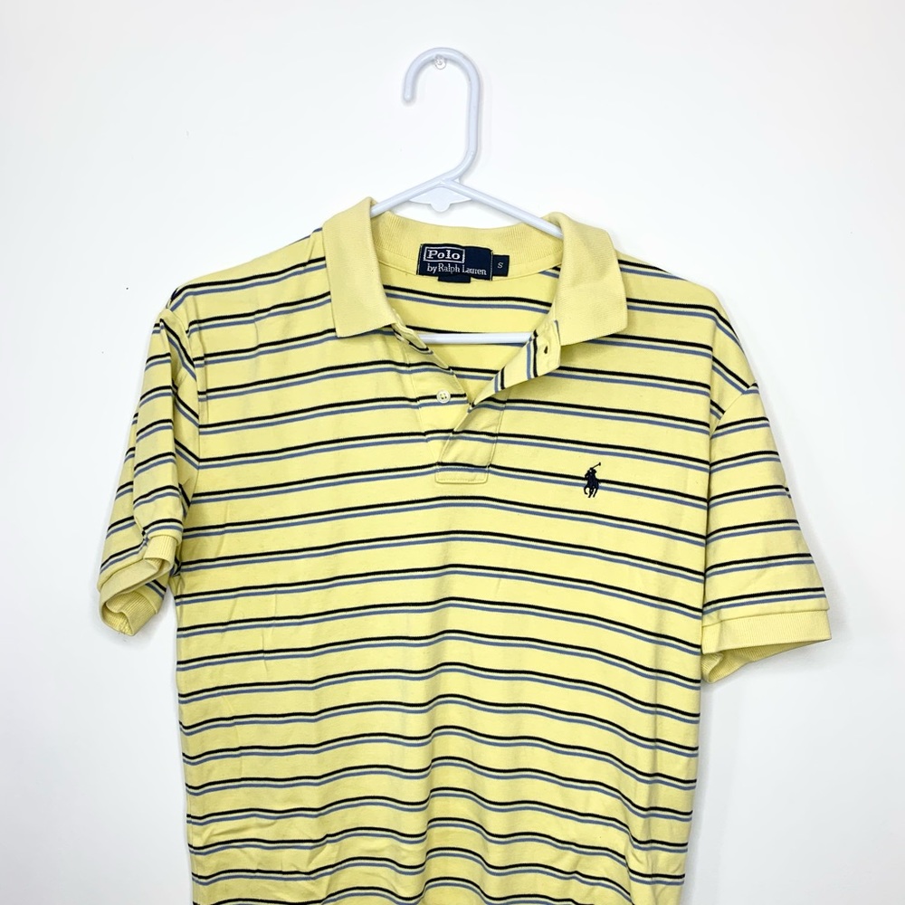 Tommy Hilfiger Yellow Blue Striped Polo